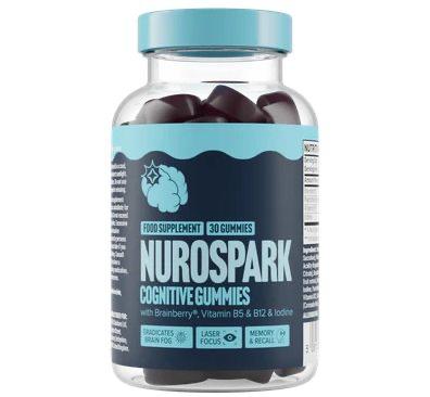 Nurospark Cognitive Gummies bottle with 30 berry gummies