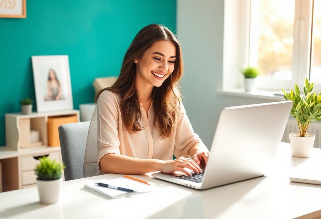 Person working focused at a desk after taking cognitive gummies